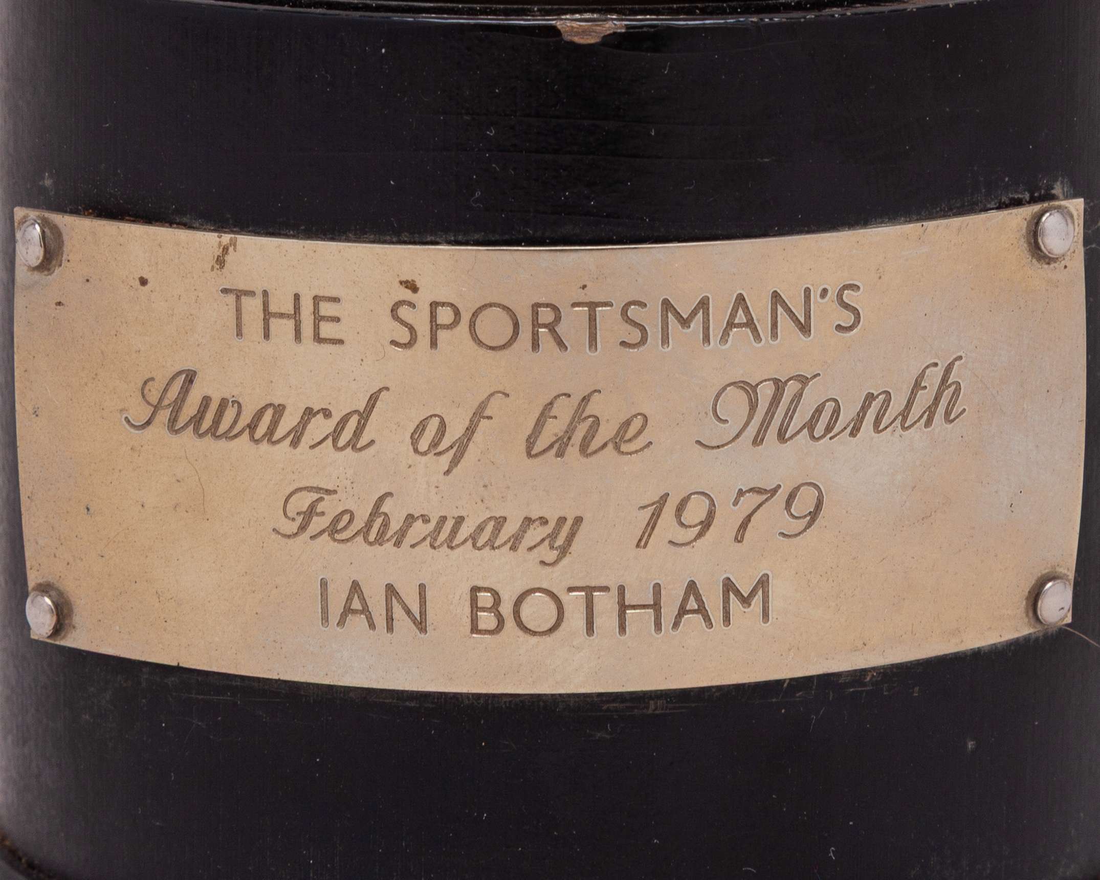 Ian Botham - a silver-plated Sportsman of the Month Award, 1979 - Image 4 of 4