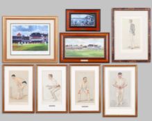 Five Vanity Fair cricketer portrait prints