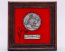 Ayrton Senna 1988 Belgian Grand Prix Medal & Marlboro&nbsp;Event Plaque