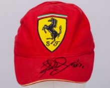 Nigel Mansell Signed Ferrari Cap