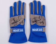 Nigel Mansell 1992 Williams Renault Signed Replica Gloves