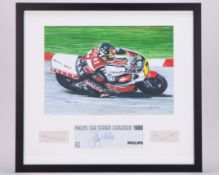 Barry Sheene Signed Limited Edition Framed Print - by Brian Lewis