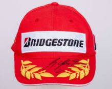 Michael Schumacher 2004 Signed Ferrari Bridgestone British Grand Prix Podium Cap