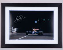 Nigel Mansell Signed Monaco Grand Prix Framed Print