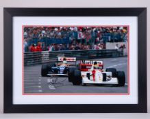 Nigel Mansell Signed Williams Renault Framed Photo