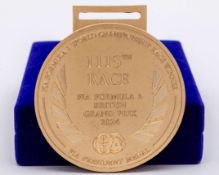 Lewis Hamilton 2024 British Grand Prix Race Winners ‘Test Strike’ Medal