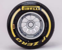 Mark Webber 2012 Red Bull Racing Yellow Medium Compound Used Right Rear Wheel & Tyre