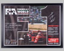 1990 Italian Grand Prix Signed Framed Poster