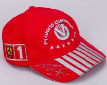 Michael Schumacher Signed Ferrari Cap