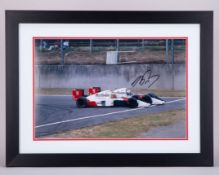 Alain Prost Signed 1989 Japanese Grand Prix Framed Print - Senna and Prost's Suzuka Showdown
