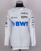 Sergio Perez 2020 BWT Racing Point F1 Team Signed Used Nomex Top