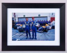 Nigel Mansell & Riccardo Patrese Signed Williams Renault Framed Photo