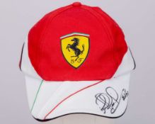 Nigel Mansell Signed Ferrari Cap