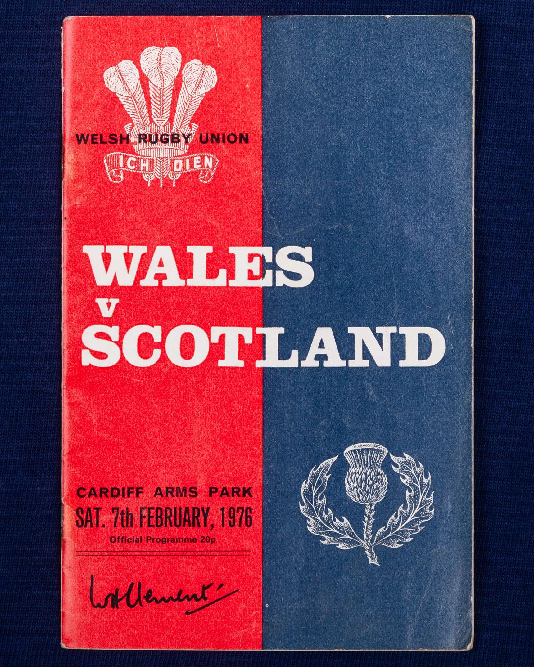 Sandy Carmichael blue No.3 Scotland v. Wales rugby long-sleeved shirt, 1976 - Image 6 of 11