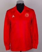 Jim McLean - Victor Munoz red No.8 Spain v. Scotland long-sleeved shirt, 1984&nbsp;