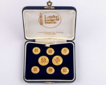 Celtic FC - a set of yellow-metal Celtic Supporters Association commemorative buttons&nbsp;