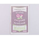 England v. Scotland International match programme, 31st March 1928