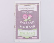 England v. Scotland International match programme, 31st March 1928