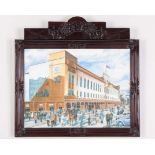 Ibrox Stadium, an oil painting depicting the historic main stand on Edmiston Drive