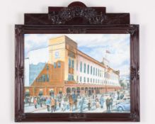 Ibrox Stadium, an oil painting depicting the historic main stand on Edmiston Drive