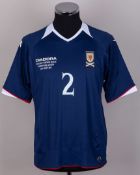 Graham Alexander blue No.2 Scotland v. Northern Ireland short-sleeved shirt, 2008