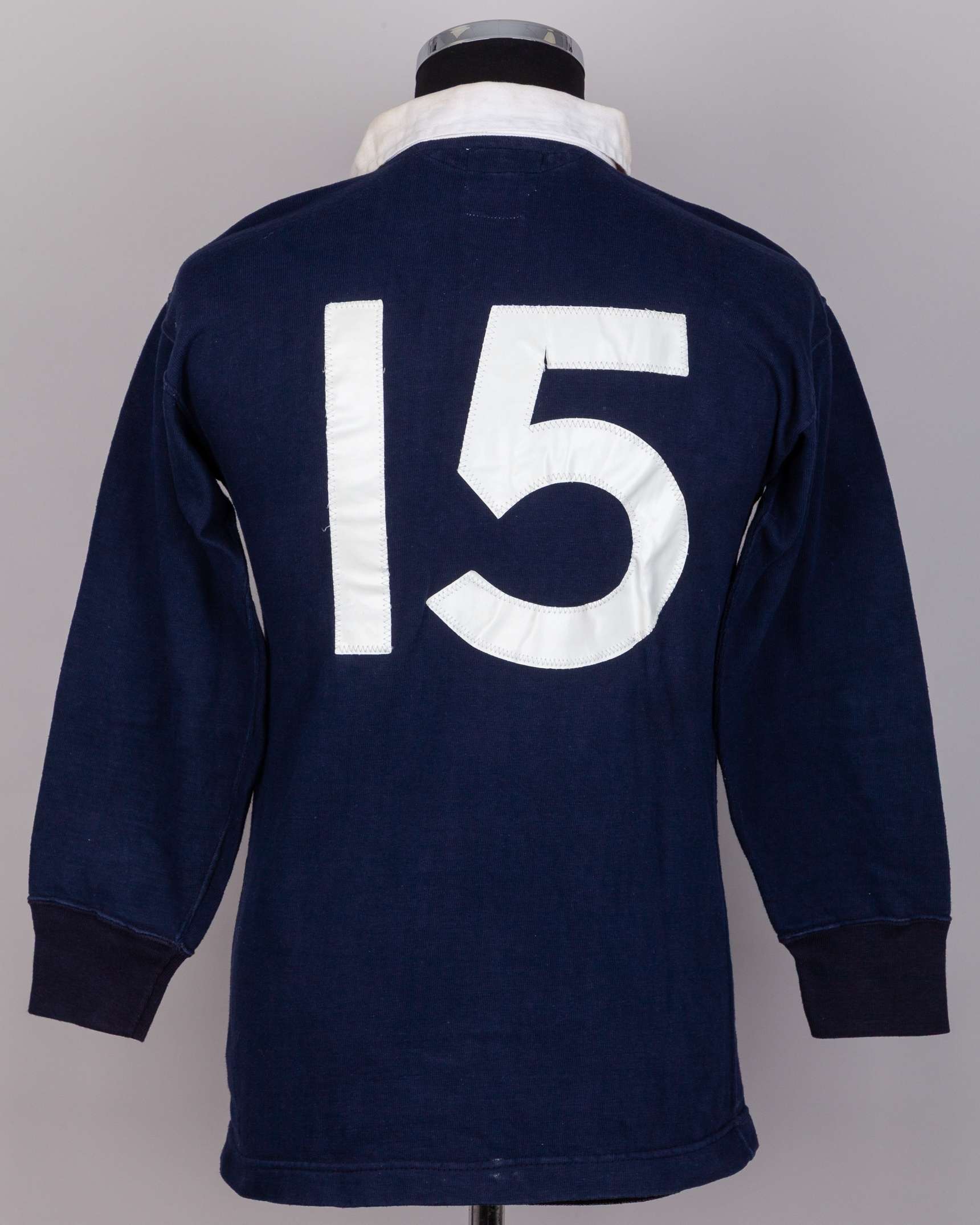 Ian Smith blue No.15 Scotland v. Wales rugby long-sleeved shirt, 1970 - Image 2 of 11