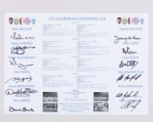 Rangers 1972 European Cup Winners' Cup final signed display
