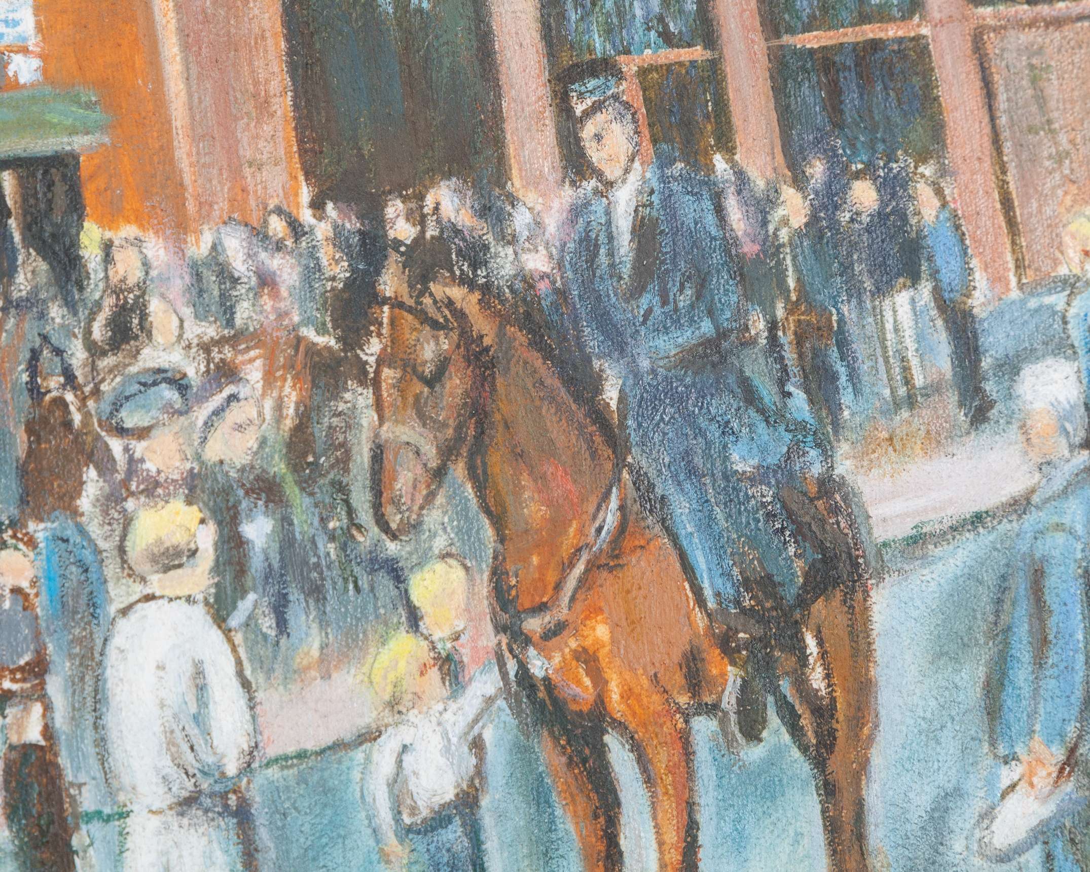 Ibrox Stadium, an oil painting depicting the historic main stand on Edmiston Drive - Image 3 of 7
