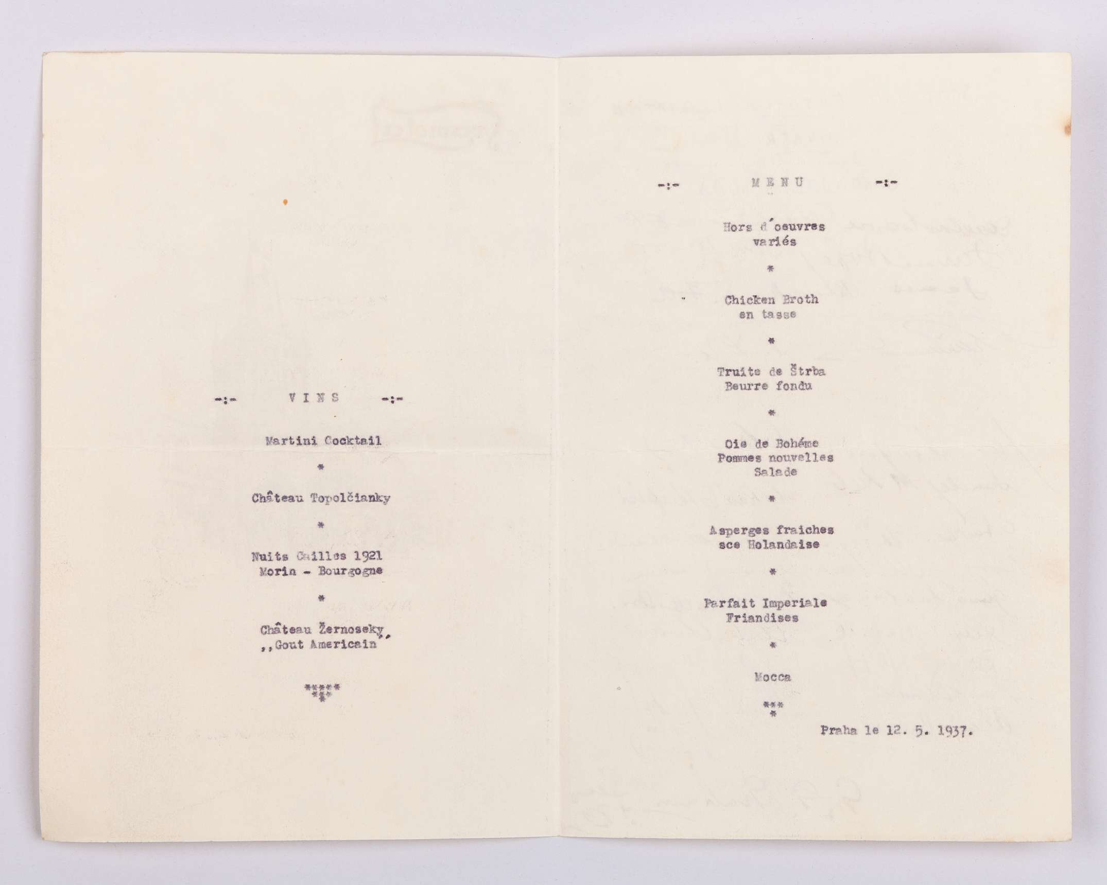 Austria v. Scotland May 1937 an autographed menu card - Image 4 of 5