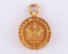 Dougie&nbsp;Gray 9ct gold Glasgow Charity Cup winners medal, 1931