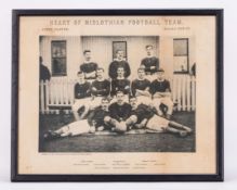 Heart of Midlothian 1889-1890 team line-up print