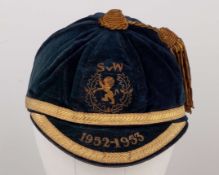 Allan Brown blue Scotland v. Wales International Cap, 1952-53