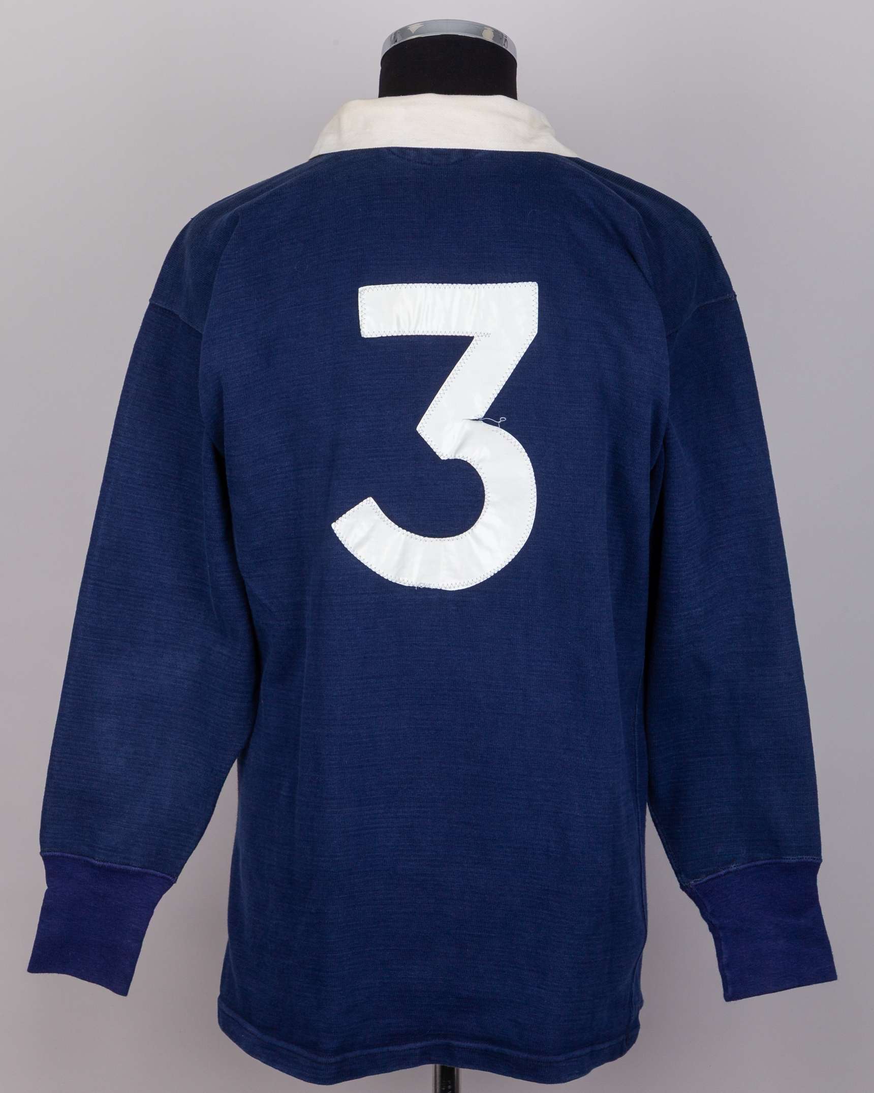 Sandy Carmichael blue No.3 Scotland v. Wales rugby long-sleeved shirt, 1976 - Image 2 of 11