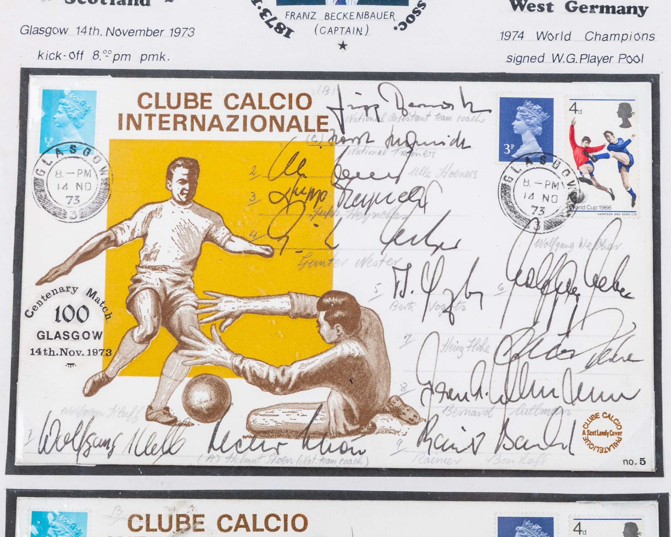 Two commemorative postal covers celebrating Centenary of the Scottish Football Association - Image 2 of 3