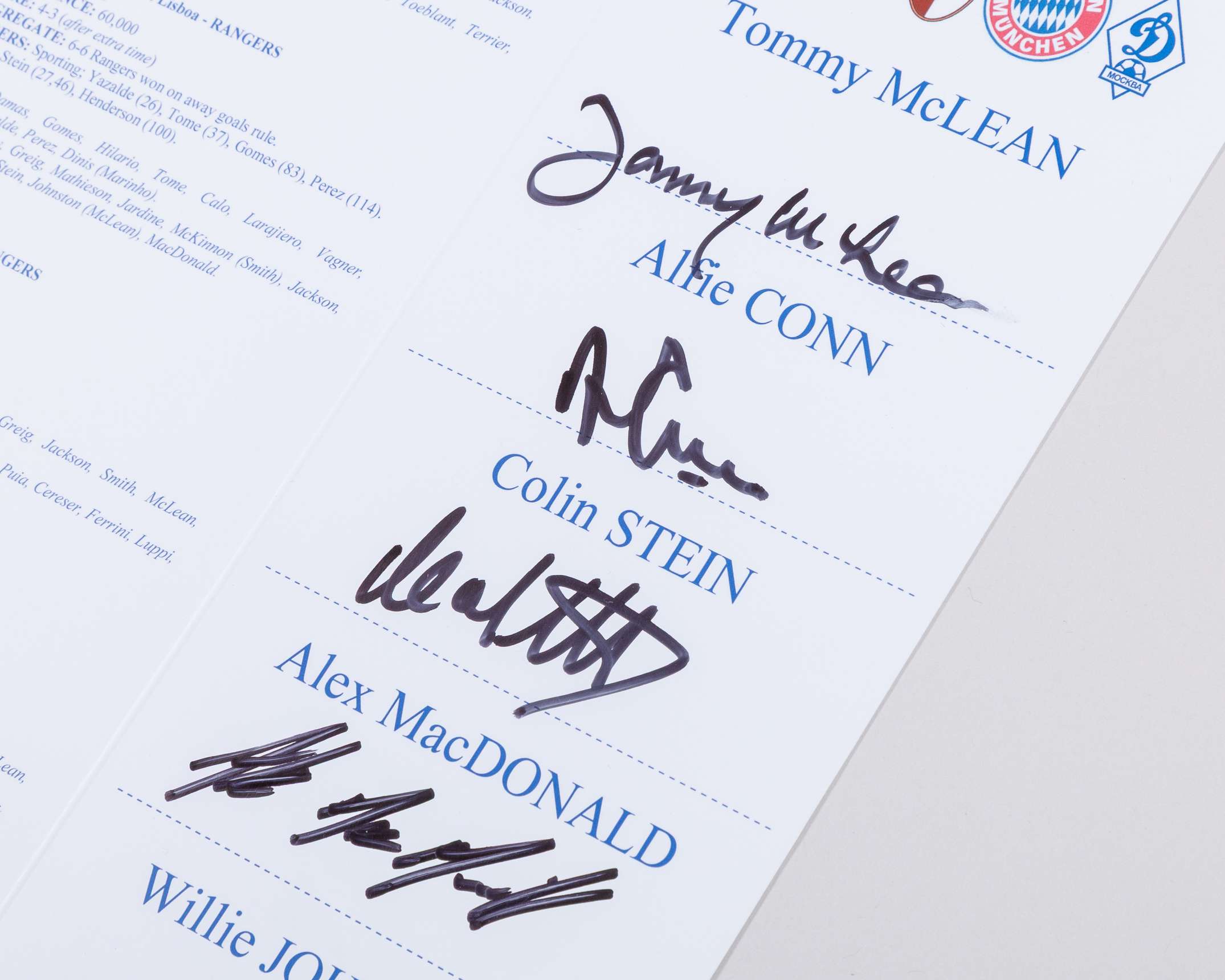 Rangers 1972 European Cup Winners' Cup final signed display - Image 3 of 6