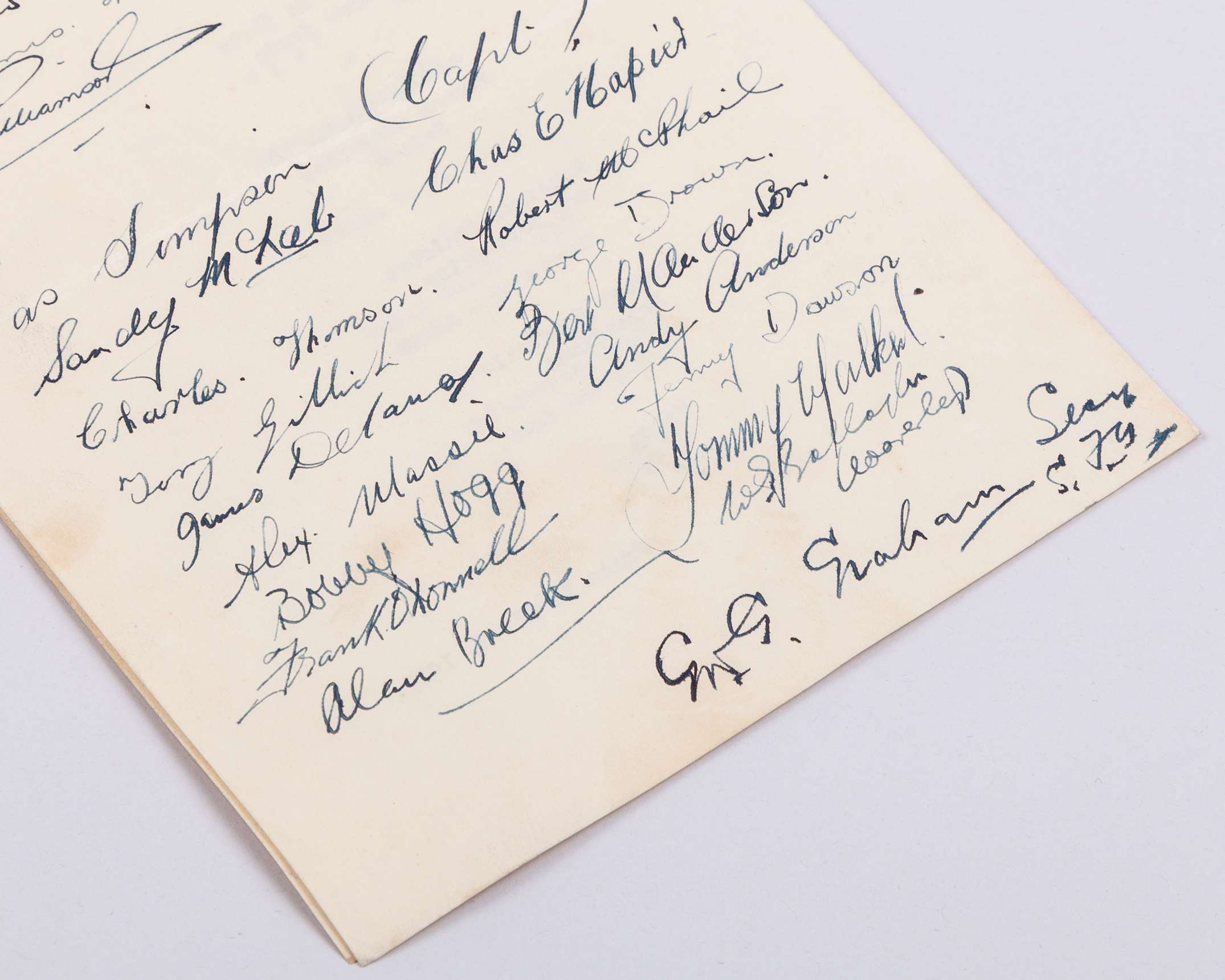 Austria v. Scotland May 1937 an autographed menu card - Image 3 of 5