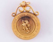 Dougie&nbsp;Gray 9ct gold Scottish League Championship winners medal, 1934-35