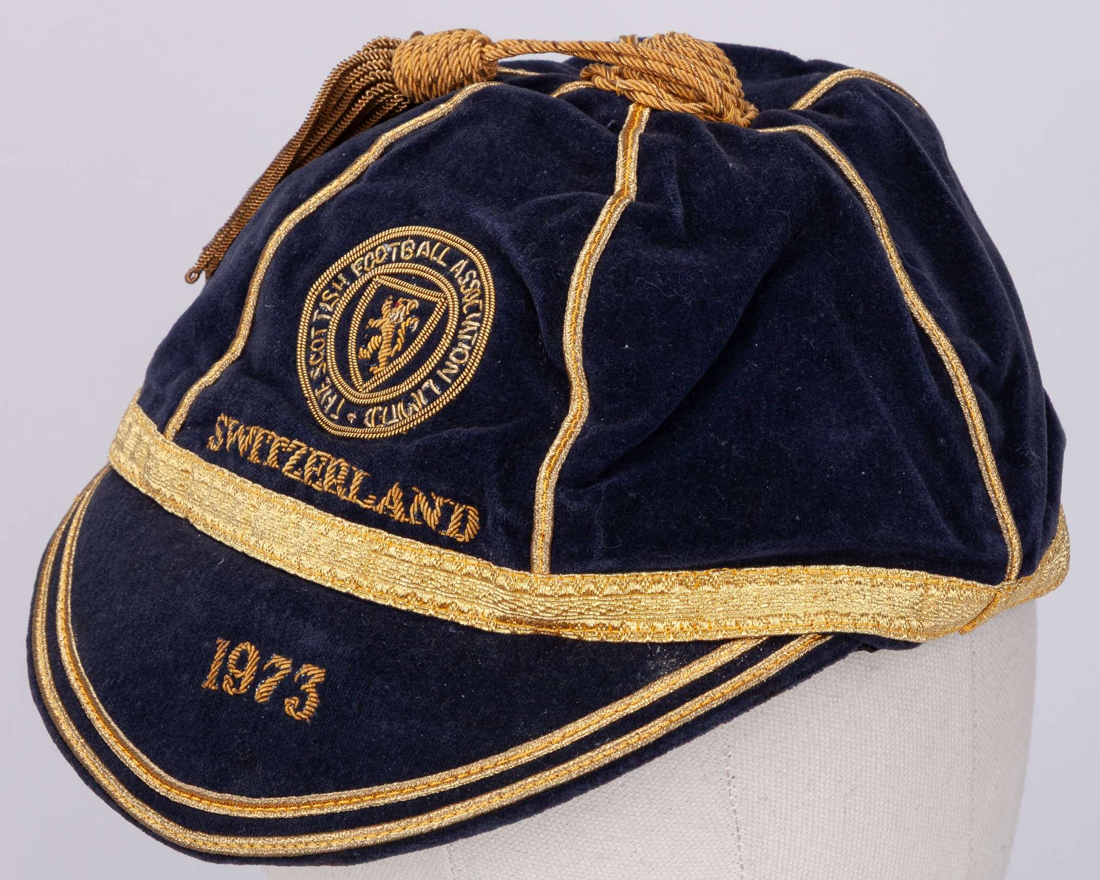 Willie Morgan blue Scotland v. Switzerland International cap, 1973 - Image 3 of 6