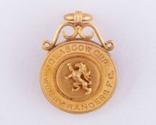 Dougie&nbsp;Gray 9ct gold Glasgow Cup winners medal, 1934
