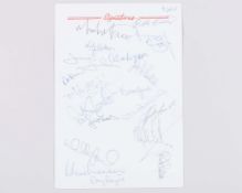 An Aberdeen 1978-179 Scottish League Champions autographed menu card, 11th May 1980