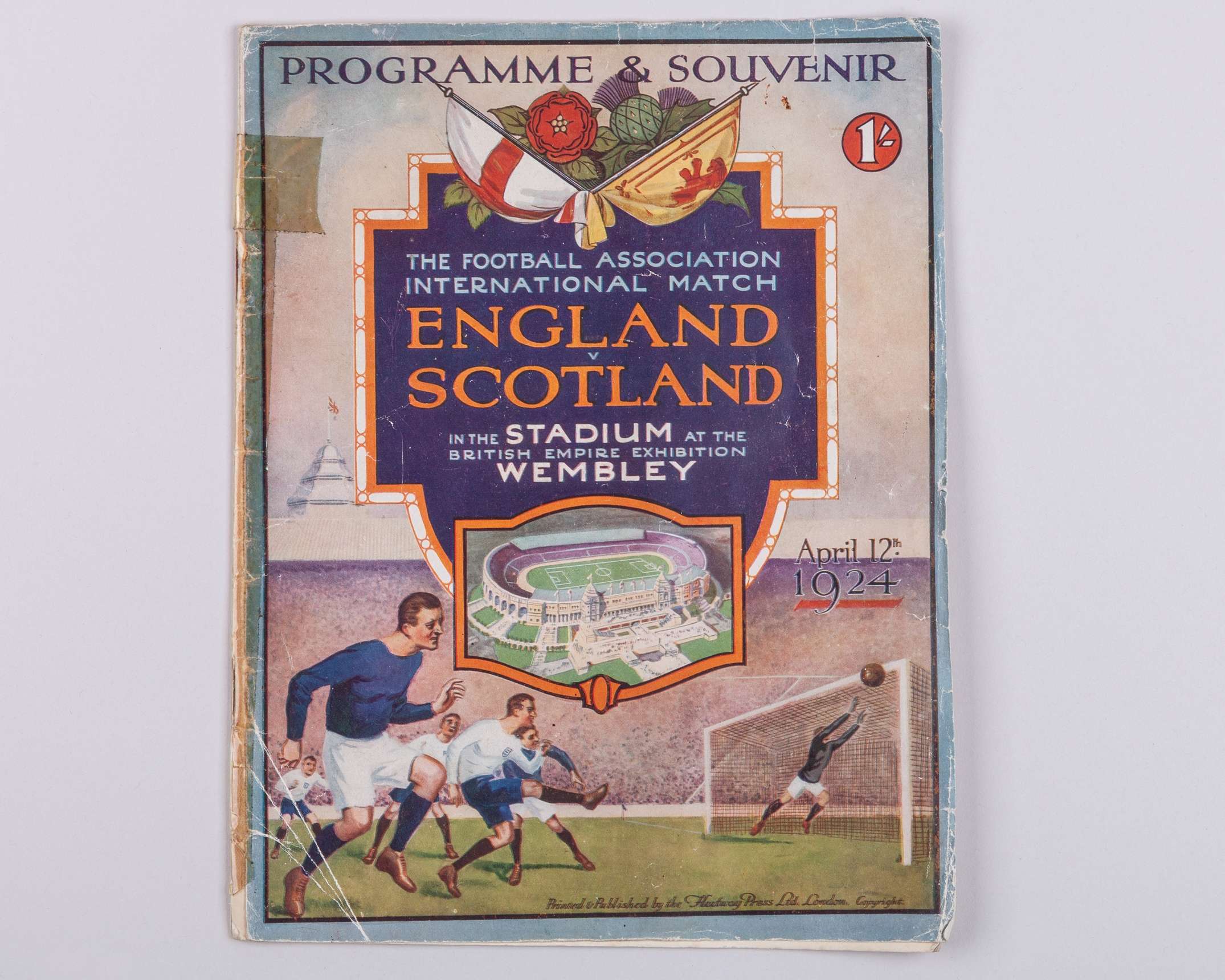 England v. Scotland International match programme, 12th April 1924
