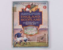 England v. Scotland International match programme, 12th April 1924