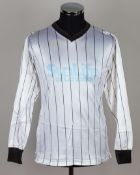 White and black No.2 East Stirlingshire long-sleeved shirt, 1983