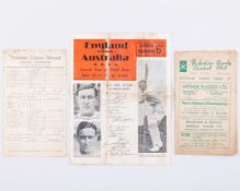 England v. Australia test match programme, 22nd to 27th July at Leeds