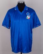 Dino Baggio blue No. 7 Italy v. Scotland short-sleeved shirt, 1993