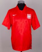 Red No.19 Poland short-sleeved shirt, 1996-97