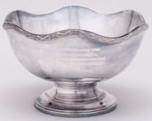 John O'Leary a 2001 Belfry Ryder Cup white-metal rose bowl