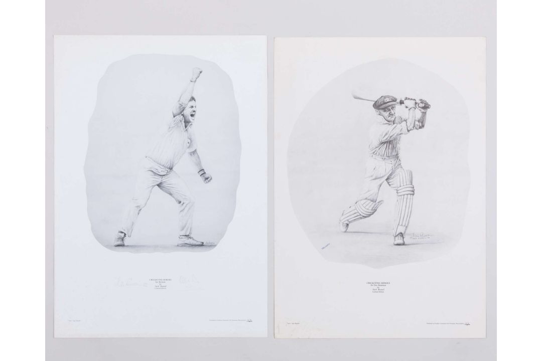 The Lord's Pavilion by David Gentleman autographed cricket print - Image 4 of 5