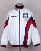 White, blue and red England tracksuit top, 1997