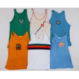 Collection of amateur athletics athlete vests